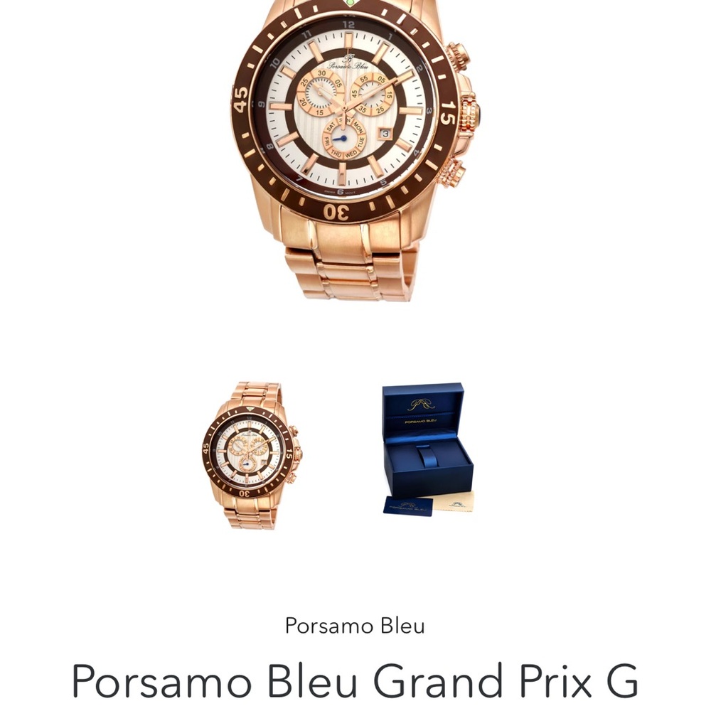 Porsamo Bleu Gold Chronograph Watch